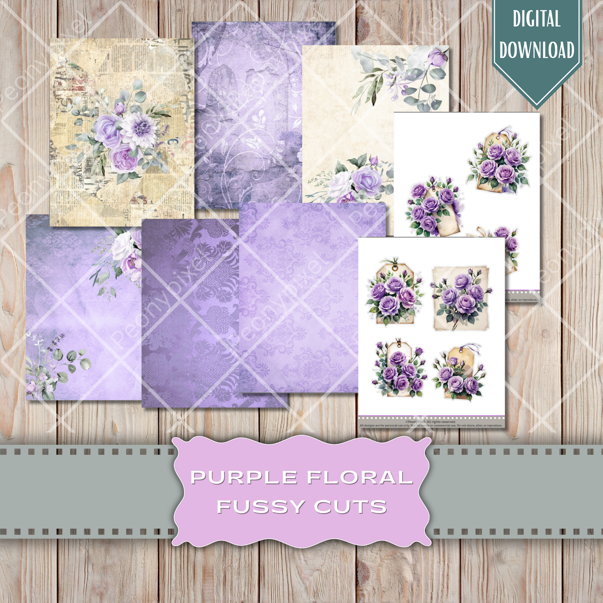 Bee, Peony, Peonies, Purple, lavender, red, Tag, Folio, Craft, EPHEMERA, Collage Sheet, Nature, coffee, Garden Planner Junk Journal Kit,, Sew Gift Idea, Stickers,  Junk Journal, Pages, Holiday, Shabby, Pink, Fussy Cut, Vintage, Summer, Floral, Fall, Harvest, Sun, Gold, Printable, Digital Download