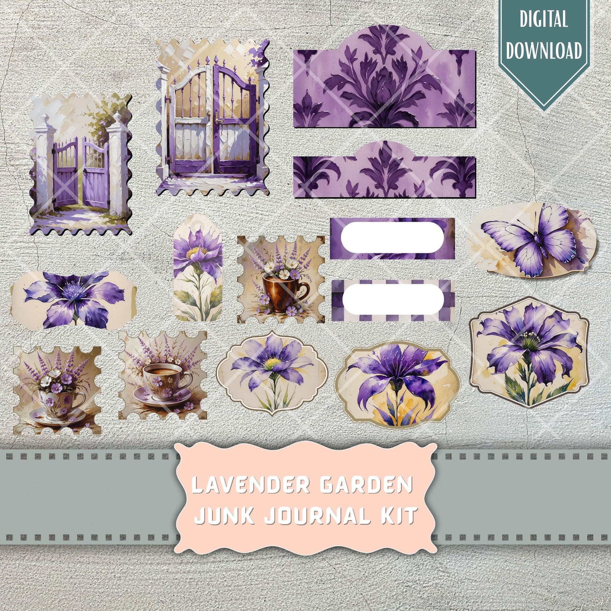 Lavender flower ephemera for junk journals printable, Peony, Peonies, Purple, lavender, red, Tag, Folio, Craft, EPHEMERA, Collage Sheet, Nature, coffee, Garden Planner Junk Journal Kit,, Sew Gift Idea, Stickers,  Junk Journal, Pages, Holiday, Shabby, Pink, Fussy Cut, Vintage, Summer, Floral, Fall, Harvest, Sun, Gold, Printable, Digital Download