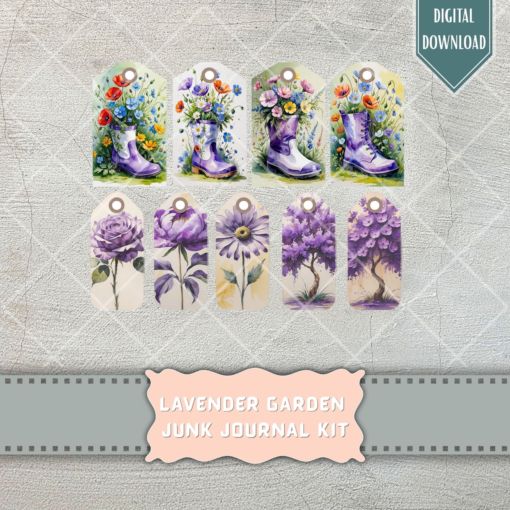 Lavender flower tag for junk journals printable, Peony, Peonies, Purple, lavender, red, Tag, Folio, Craft, EPHEMERA, Collage Sheet, Nature, coffee, Garden Planner Junk Journal Kit,, Sew Gift Idea, Stickers,  Junk Journal, Pages, Holiday, Shabby, Pink, Fussy Cut, Vintage, Summer, Floral, Fall, Harvest, Sun, Gold, Printable, Digital Download