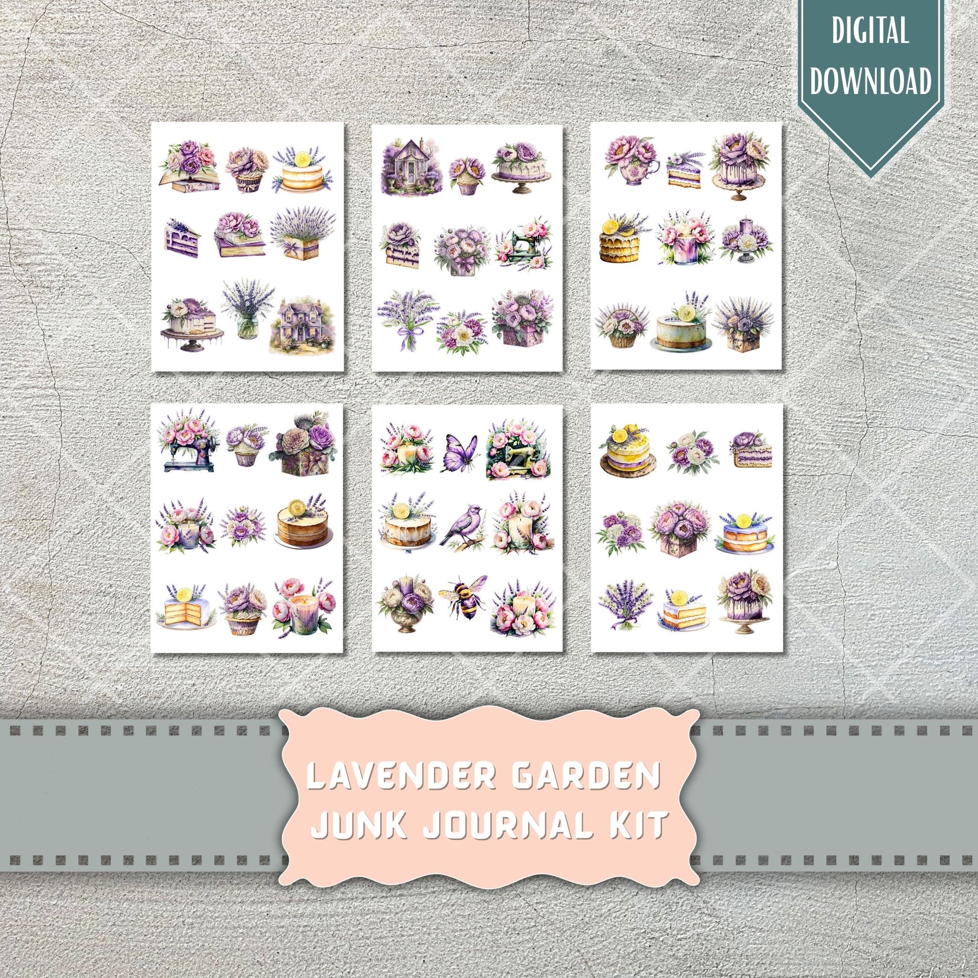 Lavender flower fussy cuts for junk journals printable, Peony, Peonies, Purple, lavender, red, Tag, Folio, Craft, EPHEMERA, Collage Sheet, Nature, coffee, Garden Planner Junk Journal Kit,, Sew Gift Idea, Stickers,  Junk Journal, Pages, Holiday, Shabby, Pink, Fussy Cut, Vintage, Summer, Floral, Fall, Harvest, Sun, Gold, Printable, Digital Download