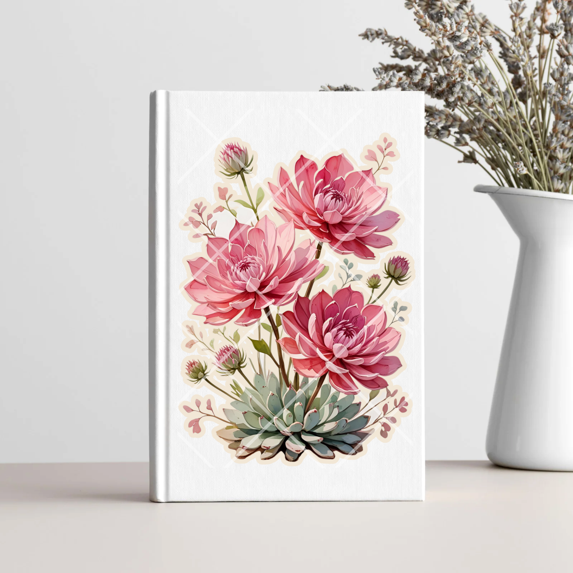 Floral junk journal printables – watercolor pink flowers and botanical ephemera cutouts for collage, tags, and paper crafts