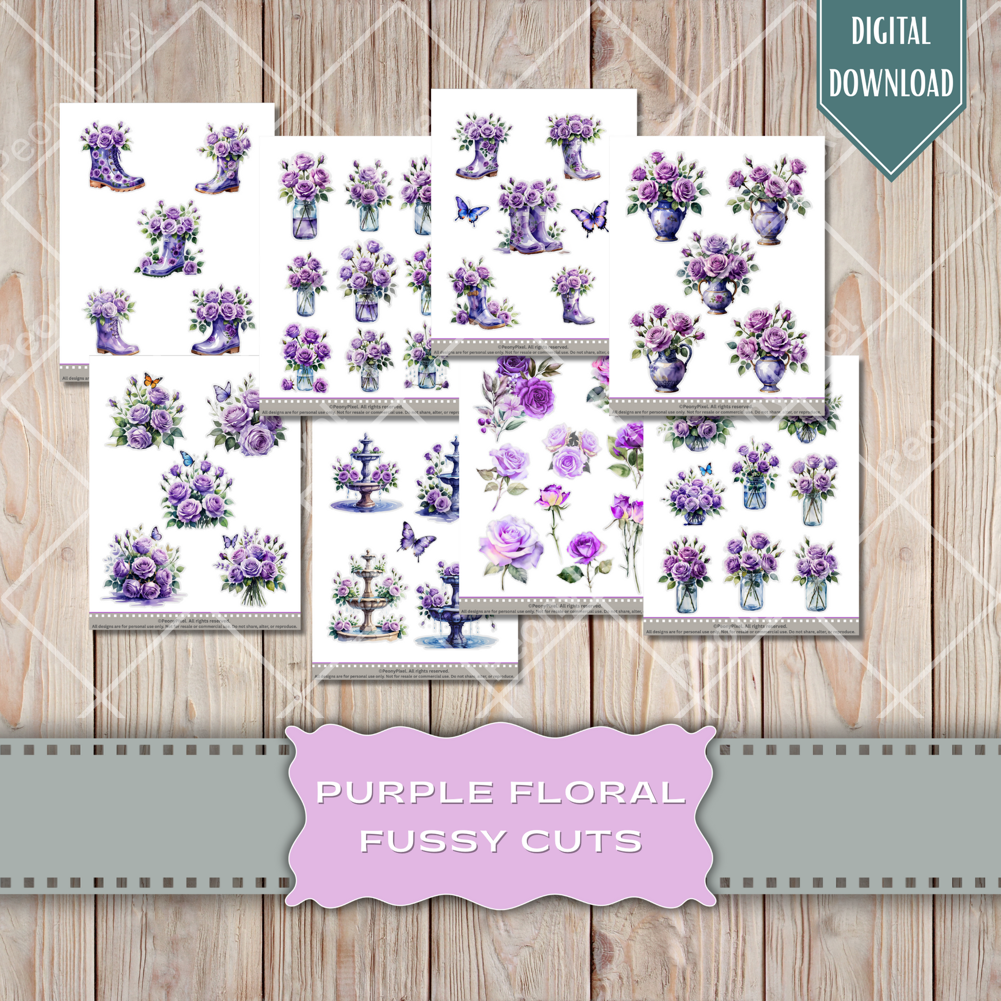 Bee, Peony, Peonies, Purple, lavender, red, Tag, Folio, Craft, EPHEMERA, Collage Sheet, Nature, coffee, Garden Planner Junk Journal Kit,, Sew Gift Idea, Stickers,  Junk Journal, Pages, Holiday, Shabby, Pink, Fussy Cut, Vintage, Summer, Floral, Fall, Harvest, Sun, Gold, Printable, Digital Download